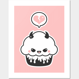 Kawaii Evil Cupcake Posters and Art